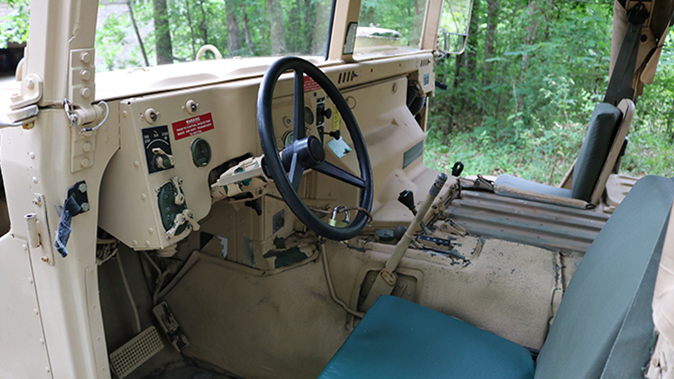 surplus humvee inside