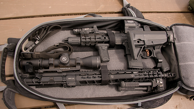 PWS MK107 Mod 2 rifle bag closeup