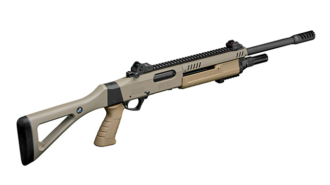 fabarm STF 12 Shotgun fde rear angle