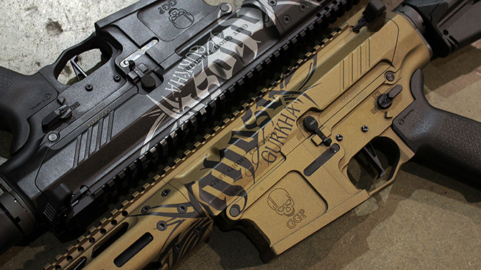 Gurkha Grey Ghost rifles closeup