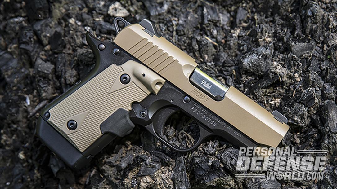 kimber micro 9 desert tan pistol