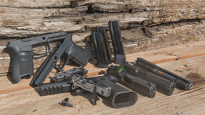 Sig p320 pistol modularity slides mags rails