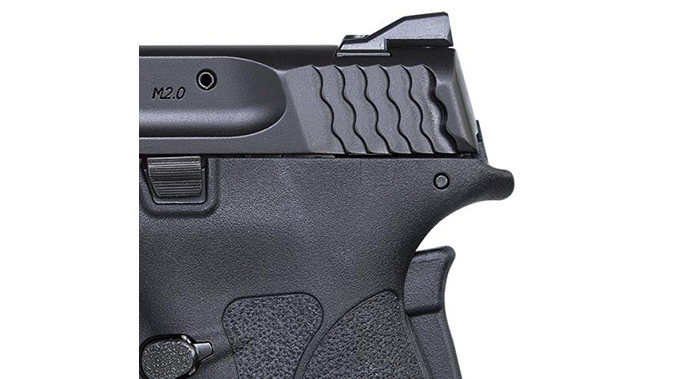 Smith & Wesson M&P380 Shield EZ pistol serrations