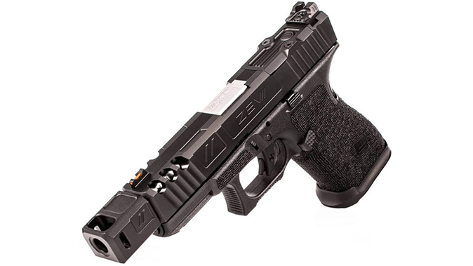 zev pro compensator pistol front angle