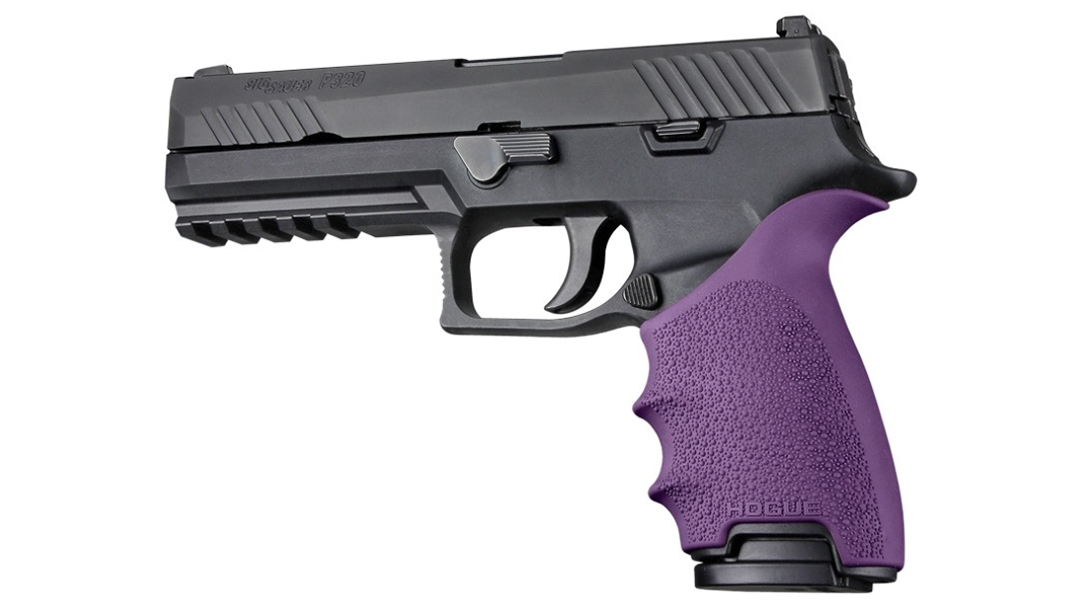 hogue handall beavertail grip p320 black purple