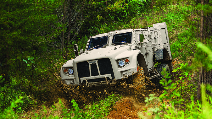 Oshkosh JLTV vehicle front angle