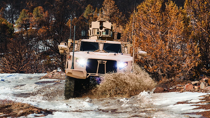 Oshkosh JLTV vehicle wheel base