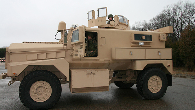 mrap vehicle police left profile