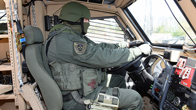 mrap vehicle police driver