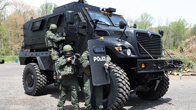 mrap vehicle police protection