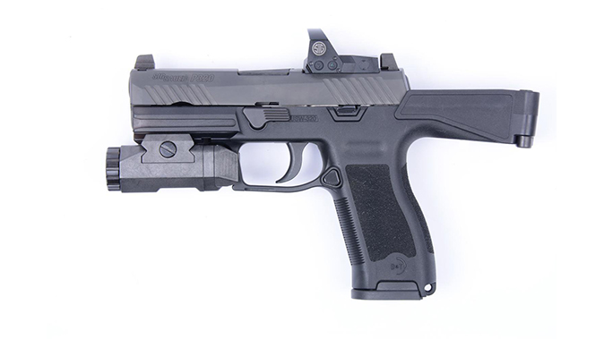 B&T USW-320 stock folded left profile