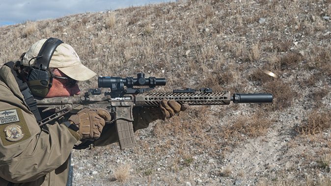 low-powered optics rifle brass flying