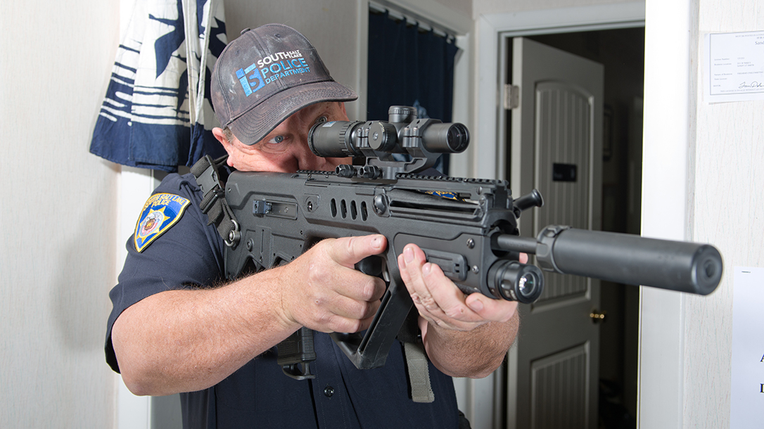 low-powered optics rifle