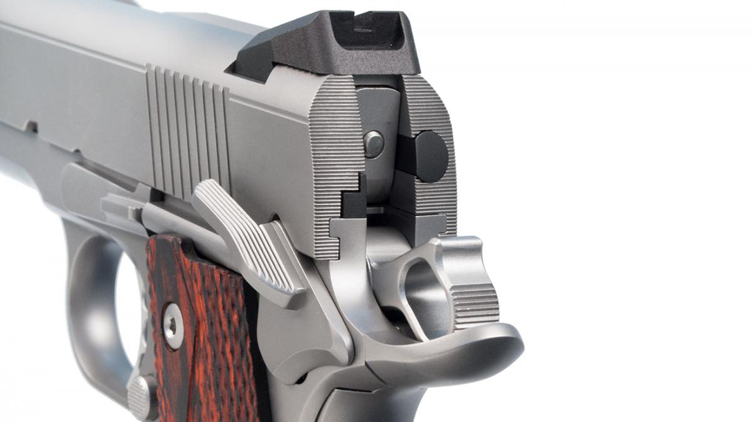 Ed Brown Executive Commander 1911 pistol rear sight