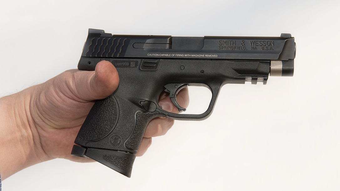 atei hybrid kit m&p9c pistol in hands