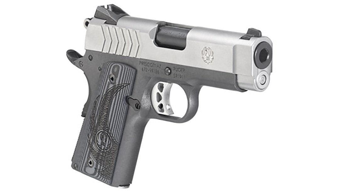 Ruger SR1911 Officer-Style pistol right angle