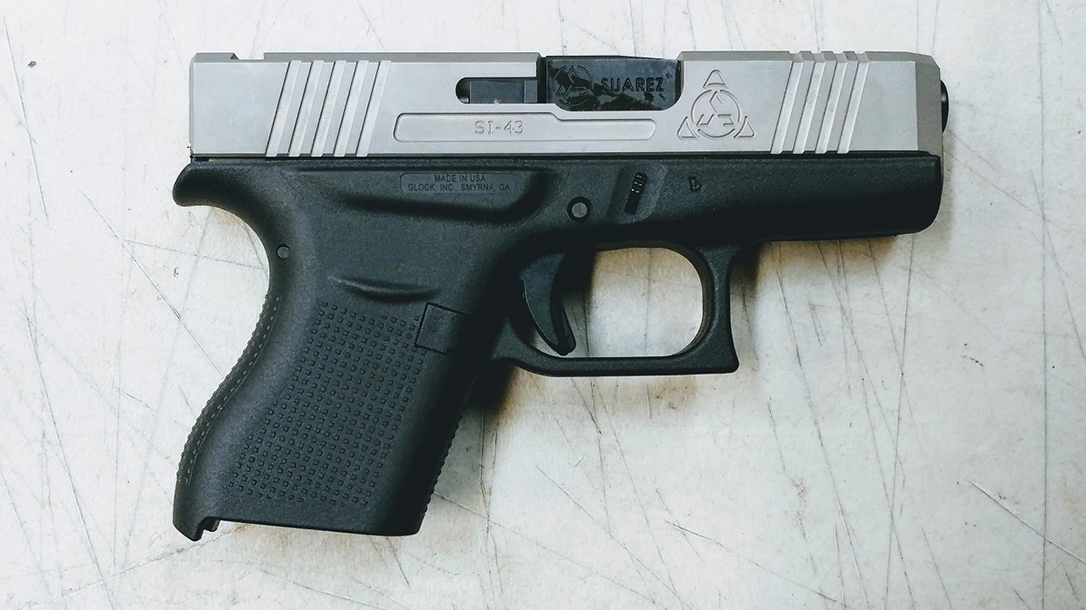 Suarez Supermatch SI-43 glock 43 slide attached right profile
