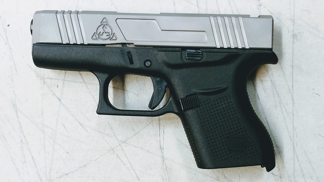 Suarez Supermatch SI-43 glock 43 slide attached left profile