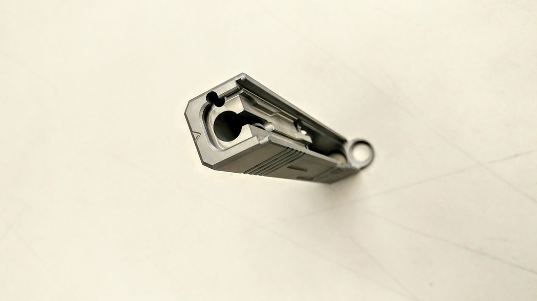 Suarez Supermatch SI-43 glock 43 slide front view