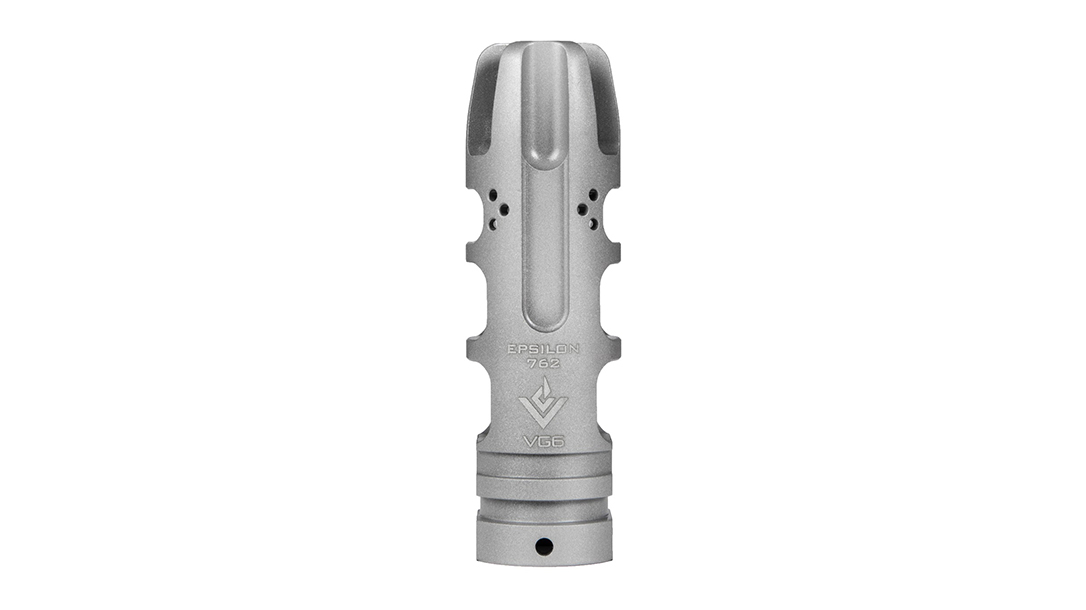 VG6 Epsilon 762 muzzle device stainless front view