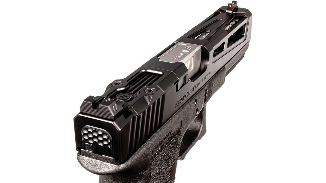 zev Enhanced Prize Fighter pistol slide rear angle