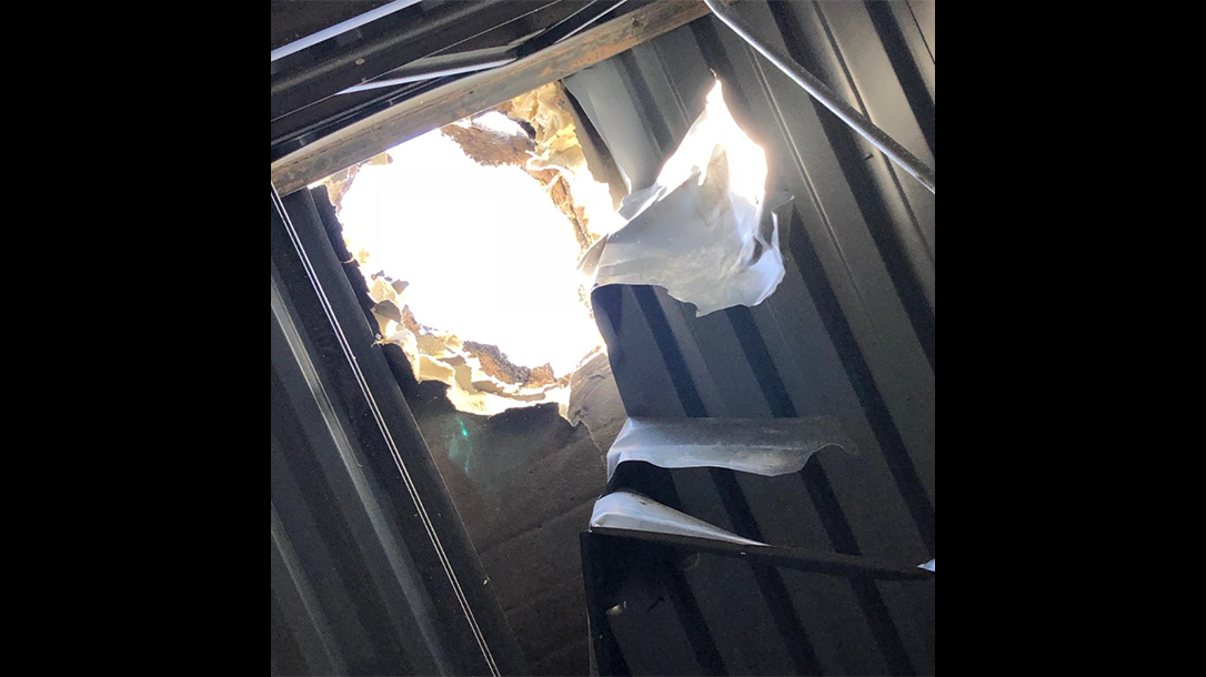 black hawk helicopter ammo box school roof