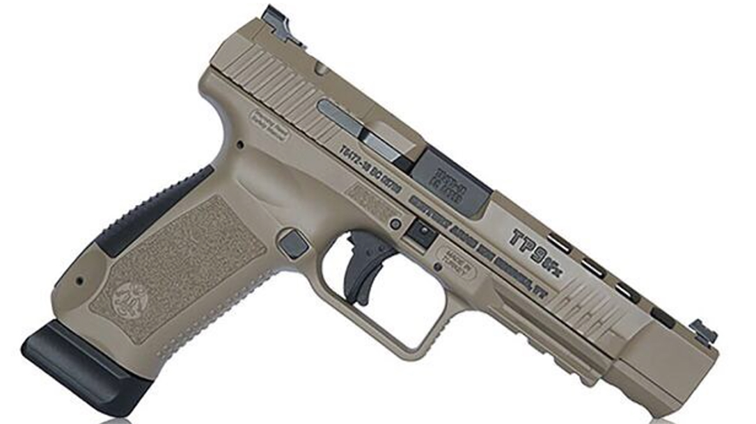 century arms Canik TP9SFx Pistol fde facing down