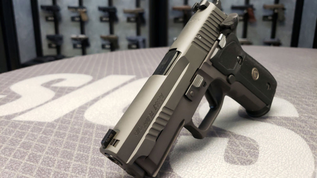 Sig Sauer Legion P229 SAO pistol front angle