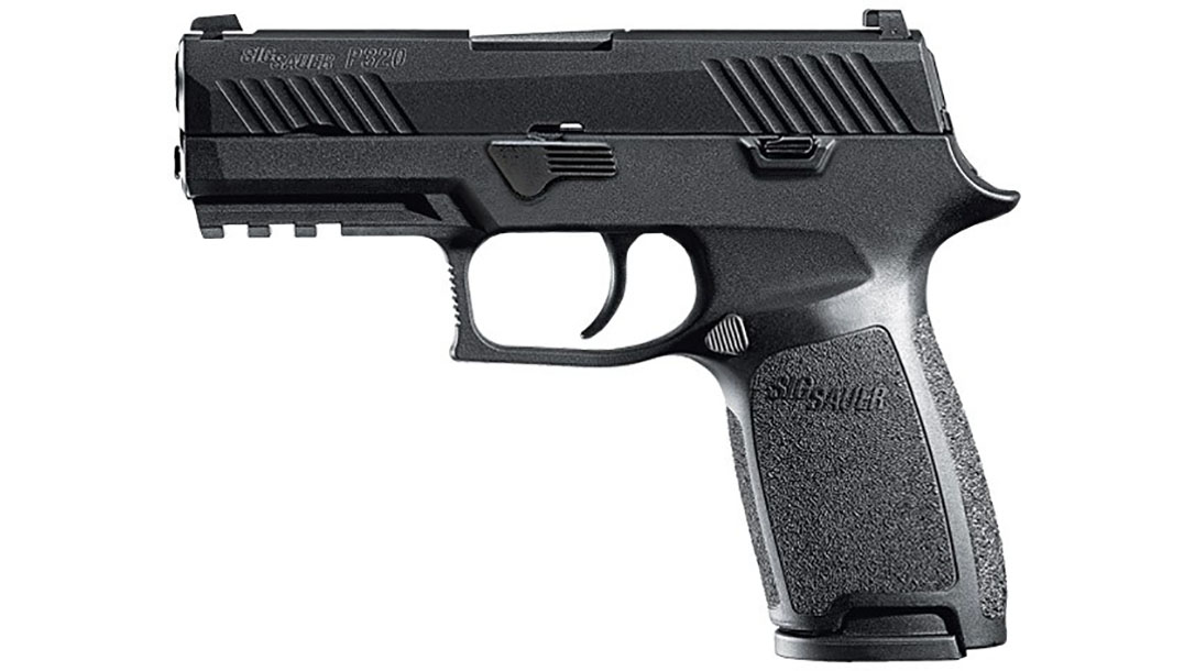 sig sauer thin blue line p320 pistol left profile