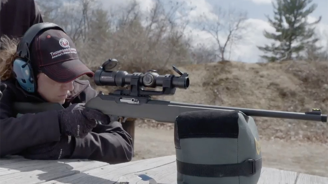 Thompson/Center Arms T/CR22 rifle shooting bench