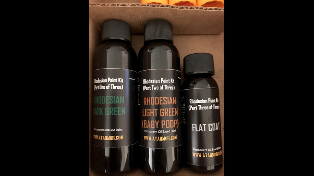 at armor rhodesian army camo paint cans