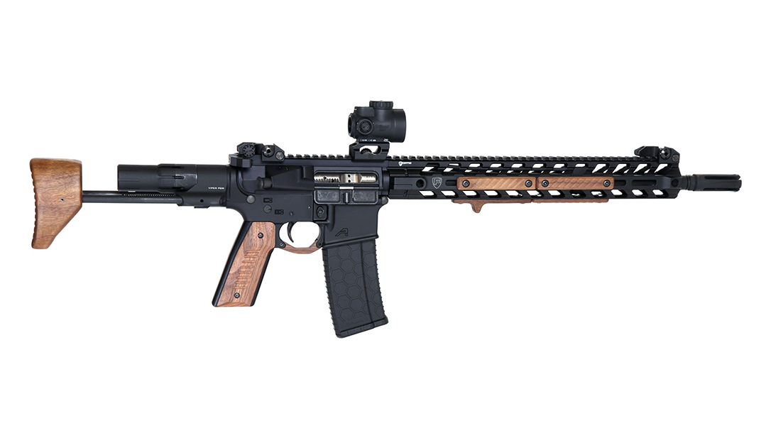 black wood usa wood pdw stock extended right profile