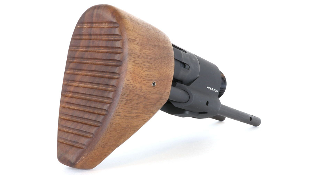 black wood usa wood pdw stock rear angle