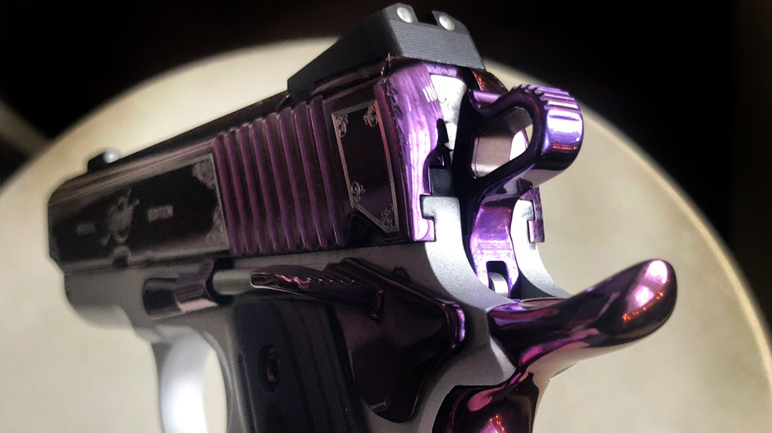 Kimber Amethyst Ultra II pistol rear sight left angle