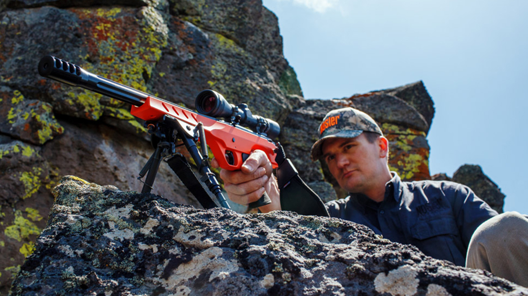 Nosler M48 NCH handgun orange rocks