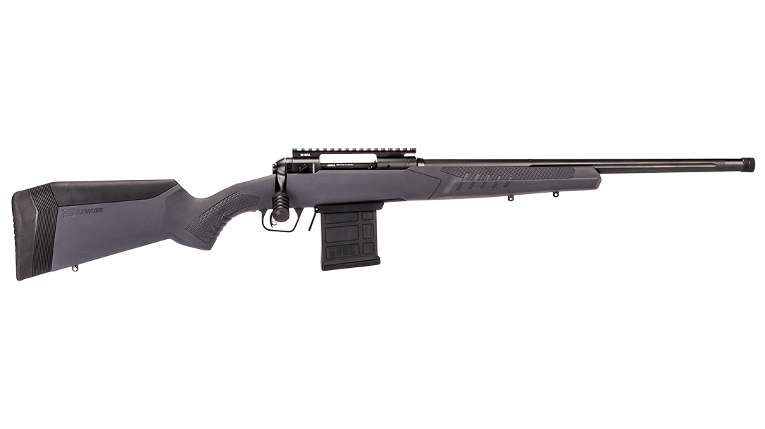 Savage Arms model 110 tactical rifle gray right profile
