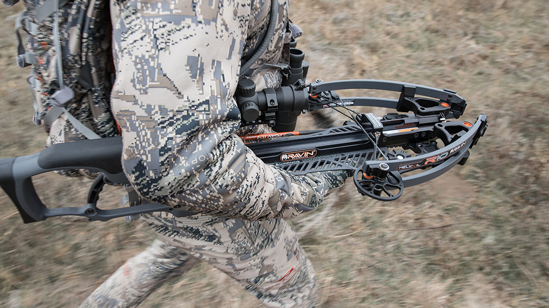 Ravin R9 Predator Camo Crossbow carry
