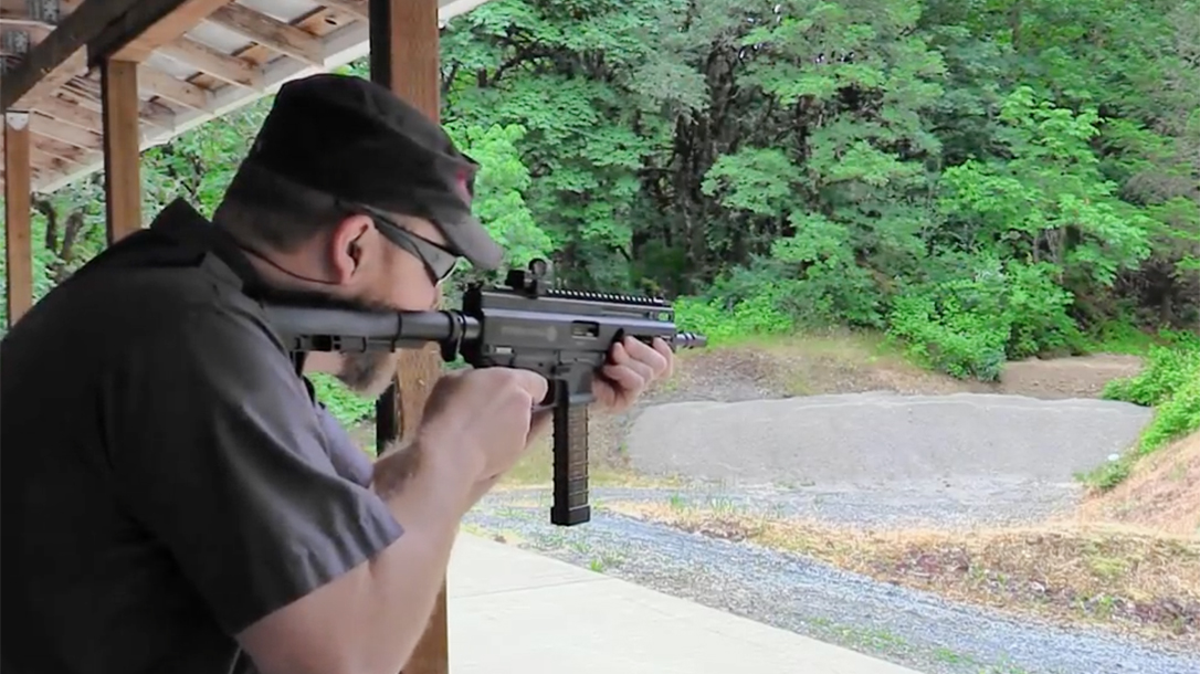 grand power stribog pistol carbine shooting test