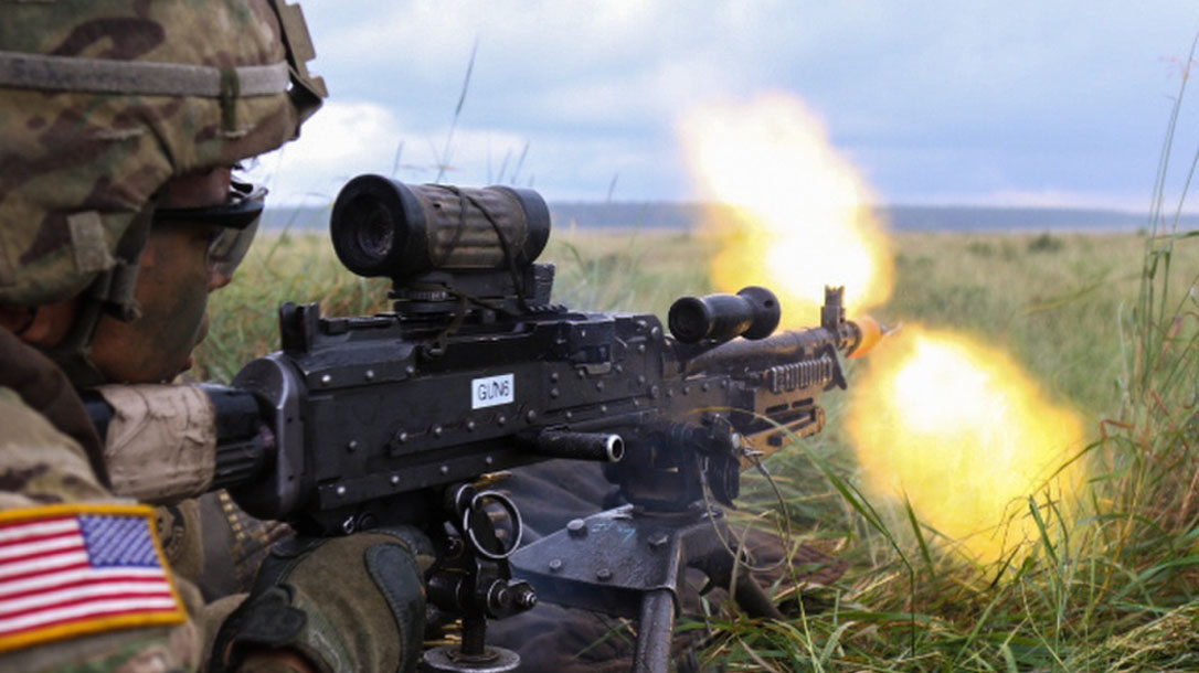 us army m240 machine gun closeup