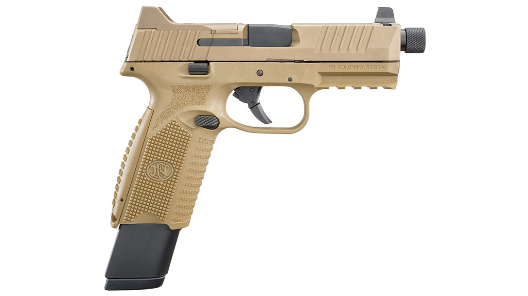 FN 509 Tactical pistol extended mag right profile