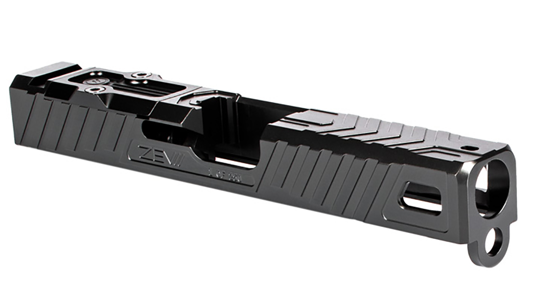 zev raven glock 19 slide front angle
