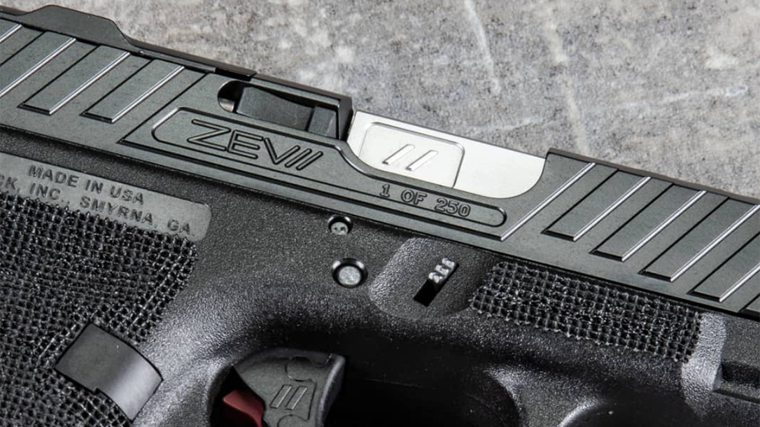 zev raven glock 19 slide closeup