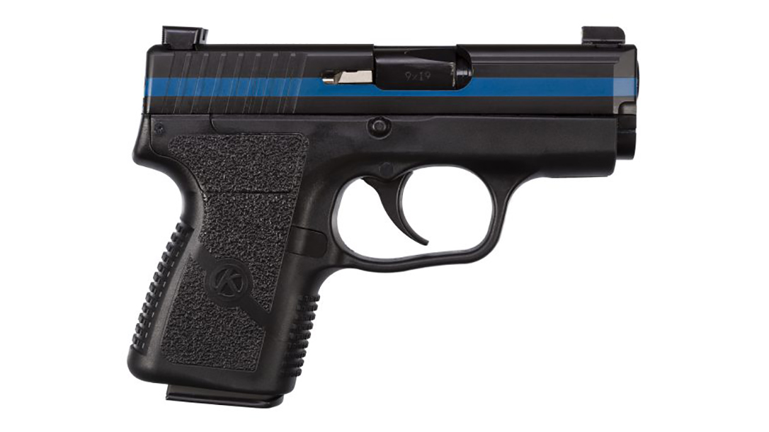 kahr thin blue line pm9 pistol right profile