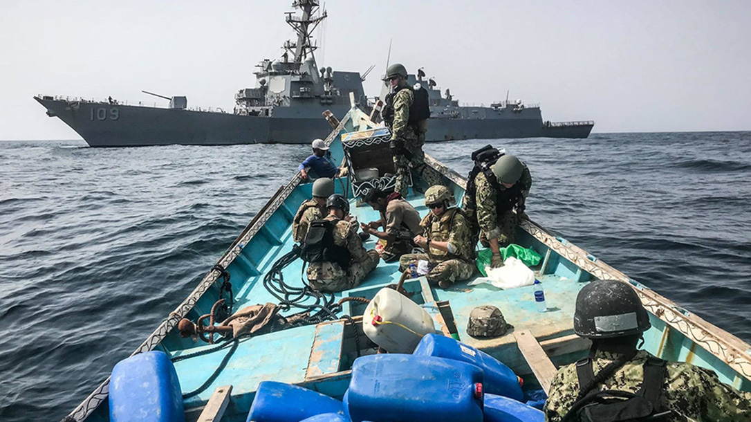 ak-47, ak-47 rifles, us navy vessel, jason dunham destroyer, us navy dunham ship inspection