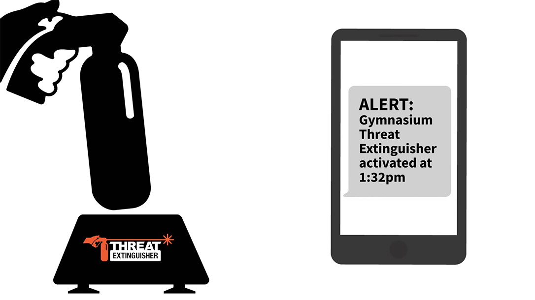 Threat Extinguisher, school safety, non lethal defense, active shooter