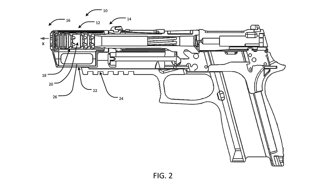 SIG Integral Eccentric Firearm Silencer drawing