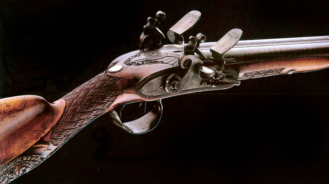 pedersoli, pedersoli classic, pedersoli classic side-by-side, Pedersoli Classic Side-by-Side Deluxe, Pedersoli Classic Side-by-Side Deluxe shotgun, pedersoli classic side-by-side deluxe shotgun flintlock