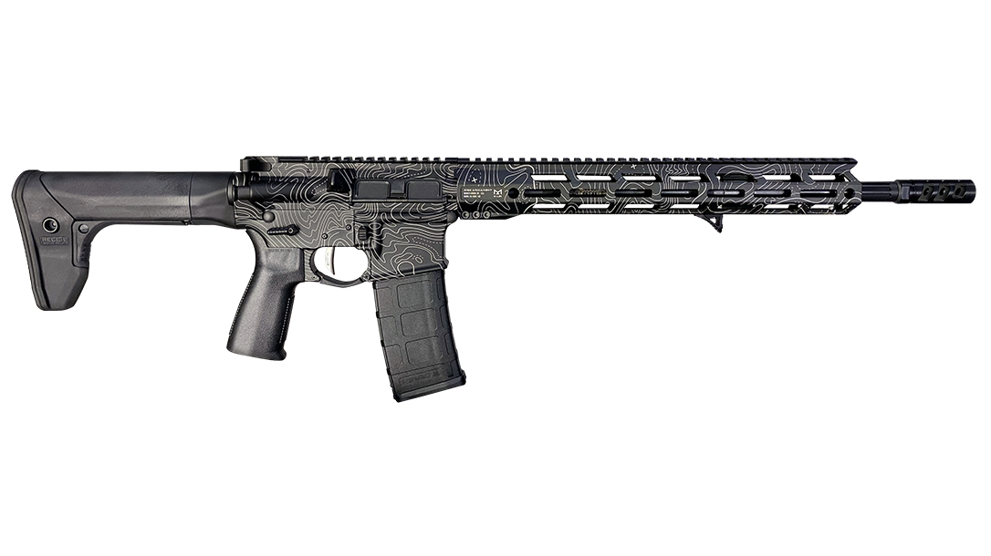 The limited edition RISE Armament Topo Watchman rifle.