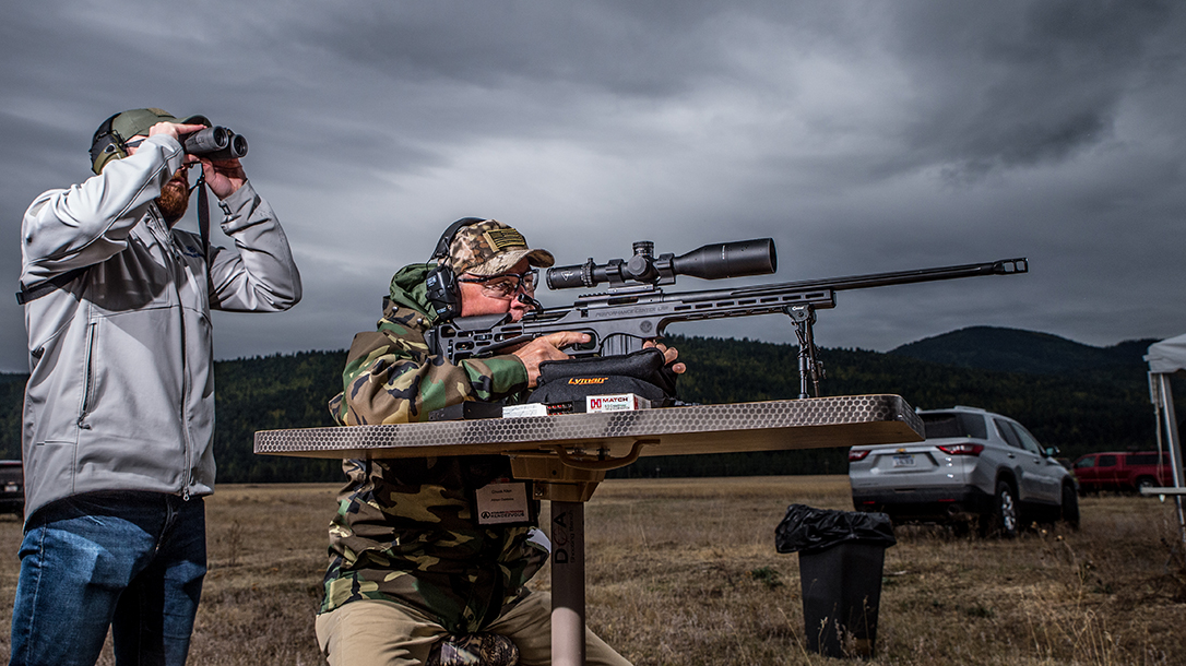 Performance Center T/C LRR precision rifle, 6.5 creedmoor rifle, spotter