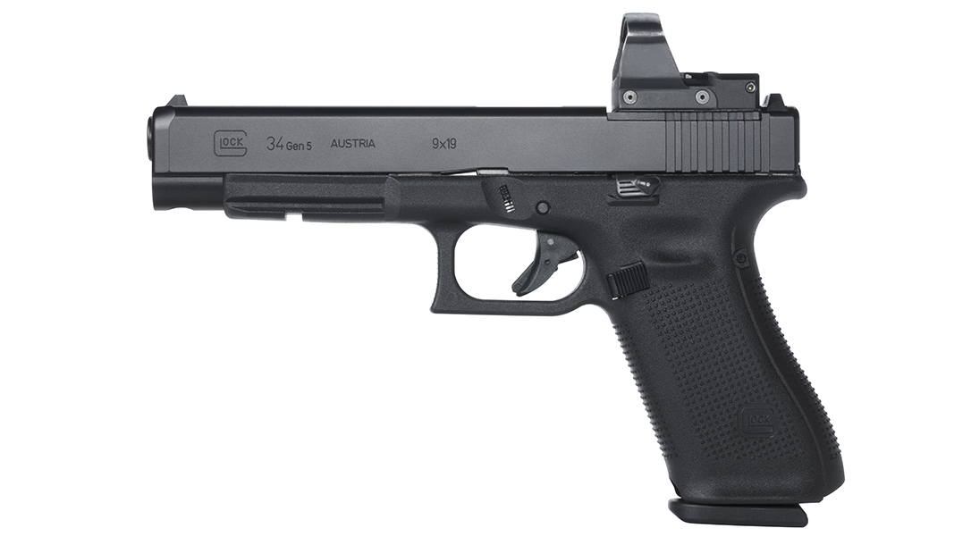 Glock 34 Gen5 review, G34 Gen5 review, left